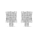 14K White Gold 1.0ctw Princess and Baguette-Cut Diamond Square Framed
Huggie Hoop Omega Earrings