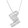 14K White Gold 1 2/5ctw Princess and Baguette Cut Diamond Zig Zag
Pendant w\chain(H-I, SI1-SI2)