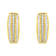 10K Yellow Gold 3/4 Cttw Pave and Channel Set Diamond Triple Row Modern
Hoop Earrings