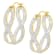 10K Two-Tone Gold 1/4ctw Diamond Double Infinity Hoop Earrings
