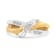 10K Two-tone Gold 1/20ctw Round-Cut Diamond Bypass Ring (I2 Color, I-J Clarity)