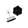 Sterling Silver 1.0ctw Prong Set Round-Cut Treated Black Diamond Floral
Cluster Stud Earring
