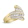 10K Yellow Gold 1ctw Round and Baguette Diamond Bypass Ring (H-I Color,
I1-I2 Clarity) - Ring Size 7