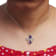 Sterling Silver Amethyst Marquise and Diamond Accent Fleur De Lis
Pendant Chain- Size 18"