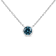 14K White Gold 1/2ctw Blue Lab Grown Diamond Solitaire Necklace (Blue
Color,  VS2-SI1 Clarity)