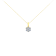 14K Yellow Gold 1.00ctw Round Diamond Floral Cluster 18" Pendant
w\chain(H-I Color, SI2-I1 Clarity)