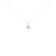 0.50ctw Round Diamond 7-Stone Floral Cluster 14K White Gold Pendant with Chain