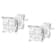 10K White Gold 1.0ctw Invisible Set Princess-Cut Diamond Composite
Square Shape Stud Earrings