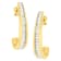 10K Yellow Gold 1.0ctw Channel Set Diamond J-Hoop Earrings