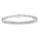 Sterling Silver 1.0ctw Chevron 2 Stone Arrow Link Tennis Bracelet