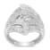 Sterling Silver 1-1/8ctw Mixed Cut Diamond 'Flower & Fern' Cluster
Ring (I-J Color, I2-I3 Clarity)