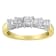 14K Yellow Gold 5 Stone Diamond Ring (1 cttw, H-I Color, SI1-SI2 Clarity)