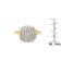 10K Yellow Gold Over Sterling Silver Diamond Cocktail Ring (3/4 Cttw,
J-K Color, I2-I3 Clarity)