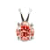 10K White Gold 1/4ctw Round Lab Grown Pink Diamond Solitaire Pendant
w\chain(VS2-SI1 Clarity) 18"