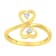 14KT Yellow Gold 1/20 ctw. Dual Heart Diamond Ring (K-L, I1-I2) - Size 7