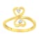 14KT Yellow Gold 1/20 ctw. Dual Heart Diamond Ring (K-L, I1-I2) - Size 7
