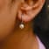 10K White Gold 6x6 MM Cultured Freshwater Pearl and Diamond Accent Drop
Huggy Earring