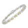 3.5 mm Lab Created Yellow Citrine and 1/6 ctw Diamond Rhodium Over
Sterling Silver Tennis Bracelet