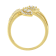 10K Yellow Gold 1/2ctw Round Diamond Crossover Triple Leaf Bypass Ring
(I-J Color, I1-I2 Clarity)
