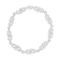 Sterling Silver Prong Set Diamond Accent Infinity Weave Link Bracelet