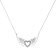 .925 Sterling Silver Pave-Set Diamond Accent Fairy Wing 18" Heart
Pendant Necklace