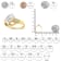 1.00ctw Round And Baguette Diamond 10K Yellow and White Gold Bypass Ring