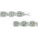 .925 Sterling Silver 7x7 mm Cushion Cut Prasiolite and 1/10ctw Round
Diamond Tennis Bracelet