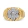 0.33ctw Diamond 14K Yellow Gold Over Sterling Silver Floral Cluster Ring