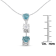 14K White Gold 1 1/3ctw White and Treated Blue Diamond Pendant With
Chain(H-I, SI2-I1)