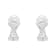 14K White Gold 1/2ctw Double Diamond Dangle Stud Earrings