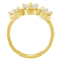 14K Yellow Gold 1-1/4ctw Diamond Three Round Floral Cluster Ring (H-I
Color, SI2-I1 Clarity)