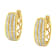 10K Yellow Gold 3/4 Cttw Pave and Channel Set Diamond Triple Row Modern
Hoop Earrings