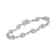 Sterling Silver 2.50ctw Diamond Pear Shaped and Bezel Link Bracelet