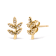 10K Yellow Gold 1/10 Cttw Diamond Accented Leaf and Branch Stud Earrings
(H-I Color, I1-I2 Clarity)