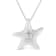 .925 Sterling Silver Prong-Set Diamond Accent Starfish Pendant Necklace
- Size 18"