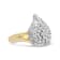 1.00ctw Round and Baguette Diamond Ballerina 14K Yellow and White Gold Ring
