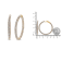 18K Rose Gold 6.90ctw Pave Set Diamond Inside Out Eternity Hoop Earrings