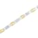 10K Two-Tone Gold 1.0ctw Princess Cut Diamond Geo Link Bracelet
