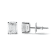 14K White Gold 2.0ctw Emerald Cut Lab Grown Diamond Solitaire Stud Earrings