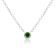 0.10ctw Suspended Green Diamond Solitaire Sterling Silver Necklace