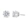 2.00 Ctw Round Brilliant-Cut Diamond 14K White Gold 4-Prong Solitaire
Stud Earrings with Screw Backs