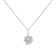 0.25ctw Diamond Floral Cluster Sterling Silver Necklace