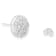 Sterling Silver 1 1/2ctw Round-Cut Diamond Oval Shaped Stud Earrings