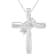 1/10ctw Diamond 2-Stone 'Together Forever' Cross Sterling Silver Pendant
Necklace with 18" Chain