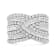 Sterling Silver 2 3/8ctw Diamond Multi Row Overlay Band Ring ( J-K
Color, I3 Clarity)