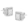 10K White Gold 1/2ctw Invisible Set Princess-Cut Diamond Square Stud Earring