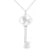 .925 Sterling Silver Diamond Accent Zodiac Key Pendant Necklace