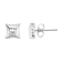 10K White Gold 1/2 Cttw Invisible Set Princess-Cut Diamond Stud Earrings
(H-I Color, SI2-I1 Clarity)