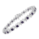 3.5 mm Lab Created Purple Amethyst and 1/6 ctw Diamond Rhodium Over
Sterling Silver Tennis Bracelet