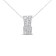 14K White Gold 1 5/8ctw Princess and Baguette Cut Diamond Heart Ribbon
Pendant w\chain(G-H, VS1-VS2)